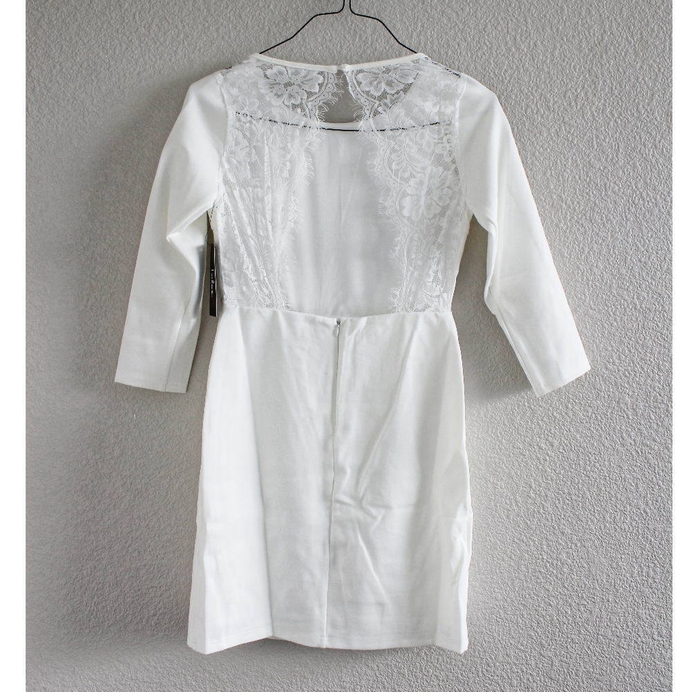 Lulu's White Lace Bodycon Backless Dress - Picture 5 of 7